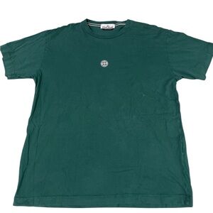 Stone Island Forest Green Short Sleeve Compass Logo Tee